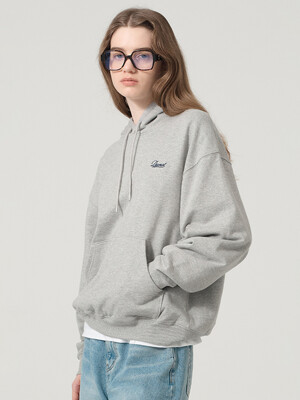 UNISEX CLASSIC SMALL LOGO HOODIE MELANGE GREY_UDTS4A109G2