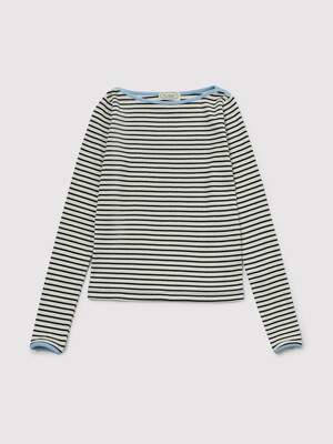 Marry Stripe T_(Navy)