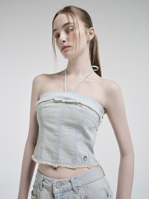 ETMON☆Scarf Shirring Sleeveless Top ETMON☆Scarf Shirring Sleeveless Top (ETMON/Tシャツ