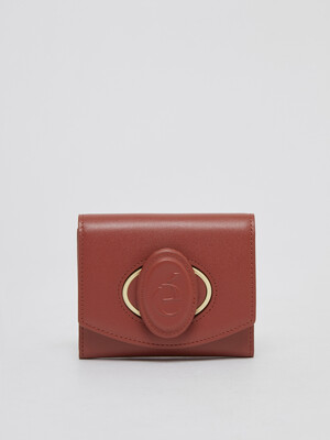 Oval wallet(Red clay)