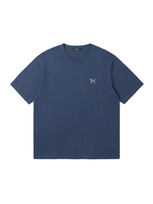 남여공용 수피마 베이직 라운드 반팔 티셔츠 (BLUE) (HA4ST92-43)