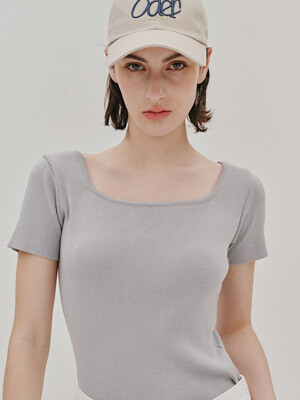 two-way tulipneck pullover-gray