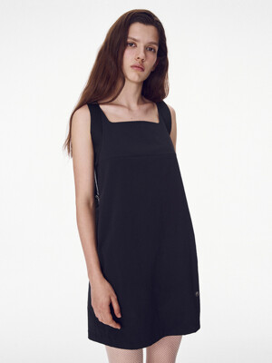 Nylon Mini Dress, Black