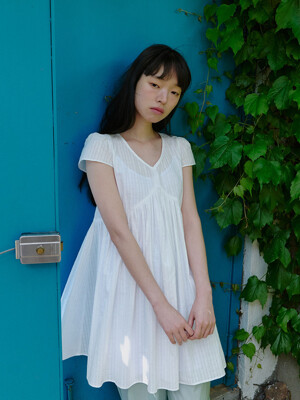 Lace cap sleeve dress(ivory)
