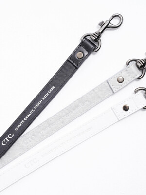 Saffiano classic leather skin collar | 사피아노 클래식 레더 스킨 목줄 (3 color)