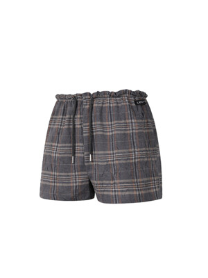 Micro Check String Short Pants_[Gray]