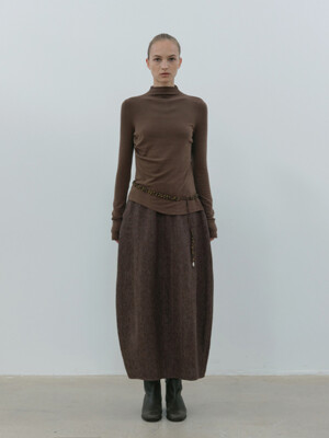 barrel skirt (brown)