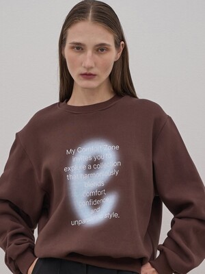 E Blur Sweatshirts_Brown