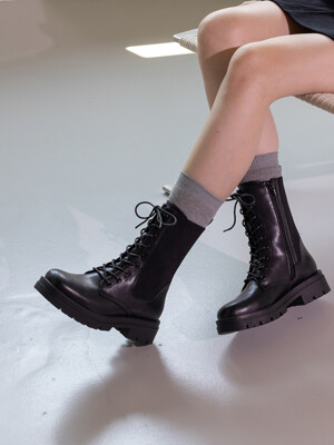 카멜레 듀드 컴뱃부츠 Black 4cm