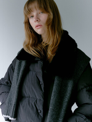 Detachable Knit Shawl Goose Down KD4XJ4040_10