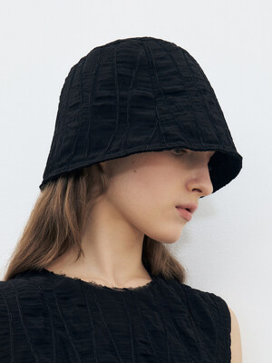 TFR STITCH BUCKET HAT_BLACK
