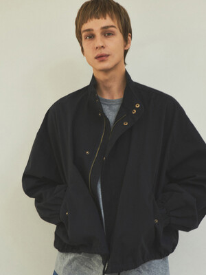 90s Classic Fishtail Short Bomber Jacket_Black(WC25-OT01)
