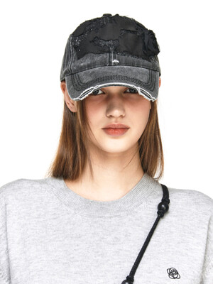 Floral Patch Denim Ballcap