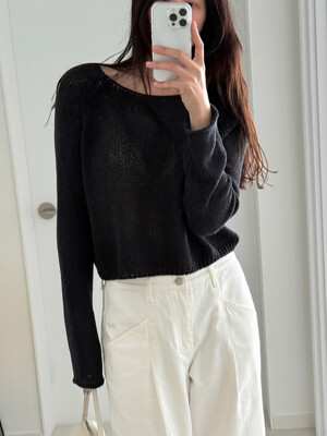 NEFF LINEN CROP KNIT_3COLORS