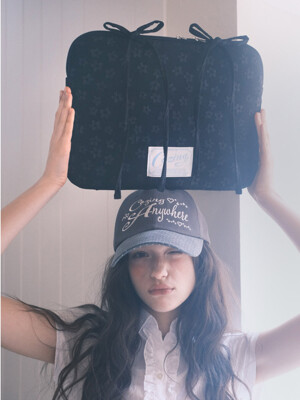 Bedding notebook pouch_jacquard black