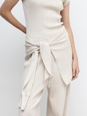 Melange Wrap Shawl_Oat Beige