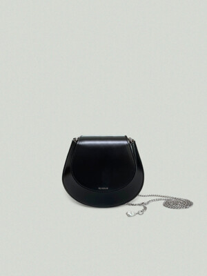 [리퍼브] Shell chain bag / Black-Silver