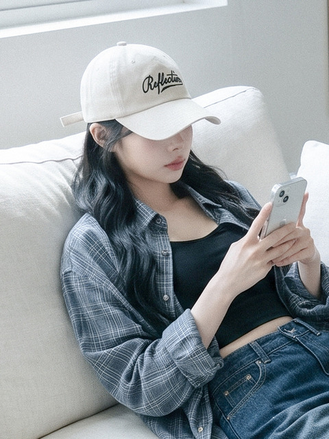 레인보우볼 Reflection SC. Logo Ball Cap - Beige