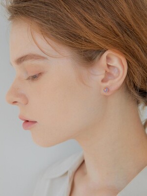 STRATUM daily bothside pearl earring (Orange)