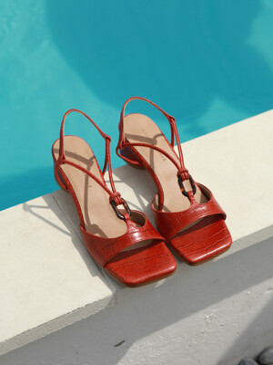 Formica ring sandals Red
