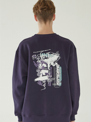 [기모] PERCEPTION Sweatshirt DARK PUPLE