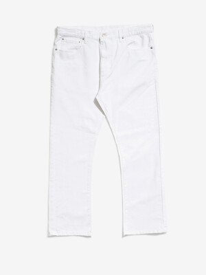 Garment Dyed Crop Pants (White)