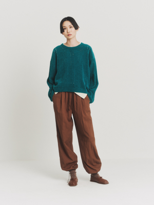 BROWN STRING POCKET PANTS