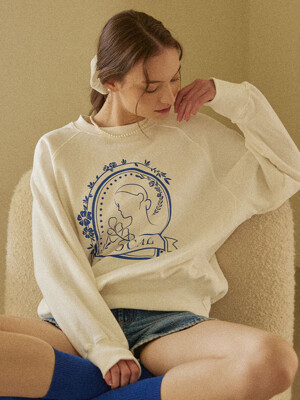 Silhouette Raglan Sweatshirt - Off White