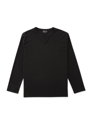 [BLACK LABEL] 레귤러핏 수피마 긴팔 티셔츠 (블랙)