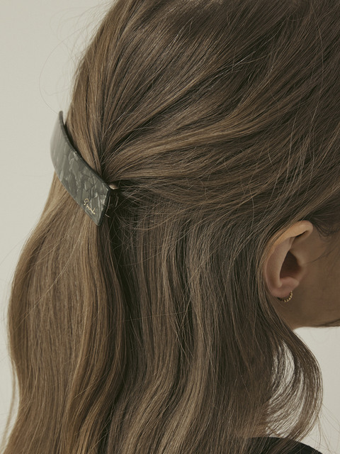 헤어액세서리 - 쎄꼰도 (Ssecondo) - Squared marble hairpin (2 colors)