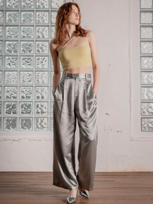 YY_Soft silk wide pants