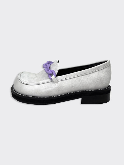 로퍼 - 히푸 (HIPPU) - Chain Loafer l Women.Damage white