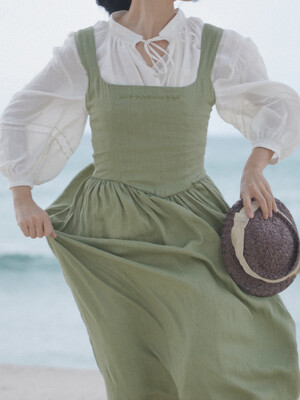Camille corset dress - grass green 카밀 코르셋 드레스