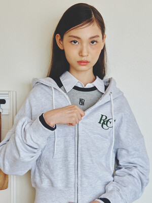 RCC Crop Hoodie Zipup [OATMEAL]