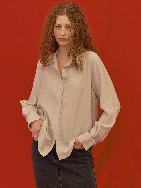 셔츠 - 코르카 (CO/RCA) - Striped Rayon Shirt Gray