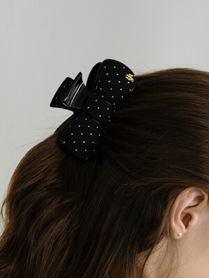 HFS026 Glitter ribbon hair clip