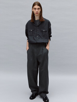 signature wool pants (charcoal)