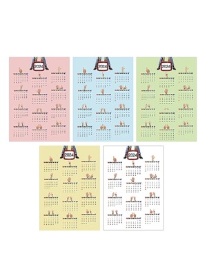 Finger calendar poster