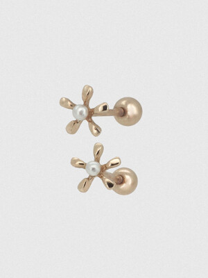 14k pearl flora piercing