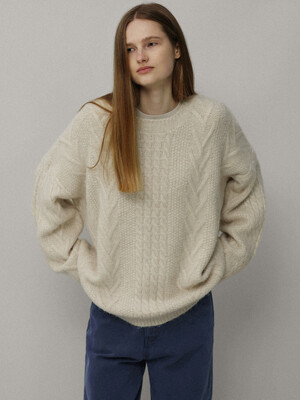 Noa wool knit pullover_ivory