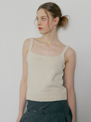 185 fluffy sleeveless knit (linen)