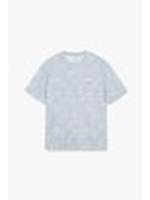 AX 남성 카모플라쥬 패턴 크루넥 티셔츠-라이트 블루(A414130012)