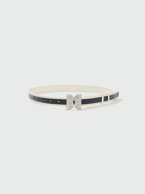 YEMEE Pendant Belt - Navy/Ivory