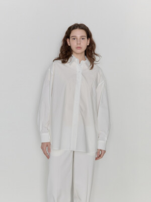 Overfit Cotton Shirt - White