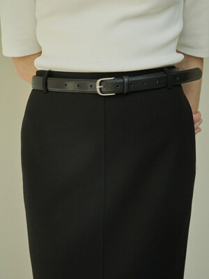 Classic leather belt / Black