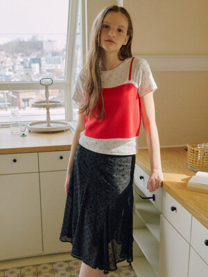 See-through Dot Skirt VC2433SK305M