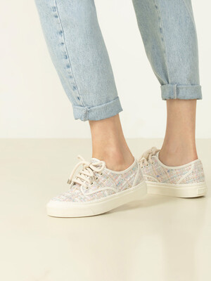 THALASSA SNEAKERS in IVORY CHEQUER