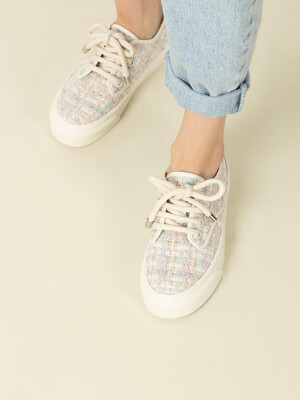 THALASSA SNEAKERS in IVORY CHEQUER