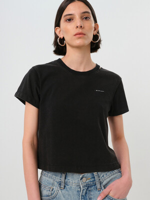 CUT-OUT CROPPED T-SHIRT_2colors