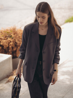 Essential 3-button blazer_Gray